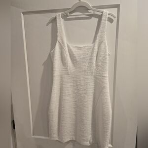 Elegant White Textured Dress